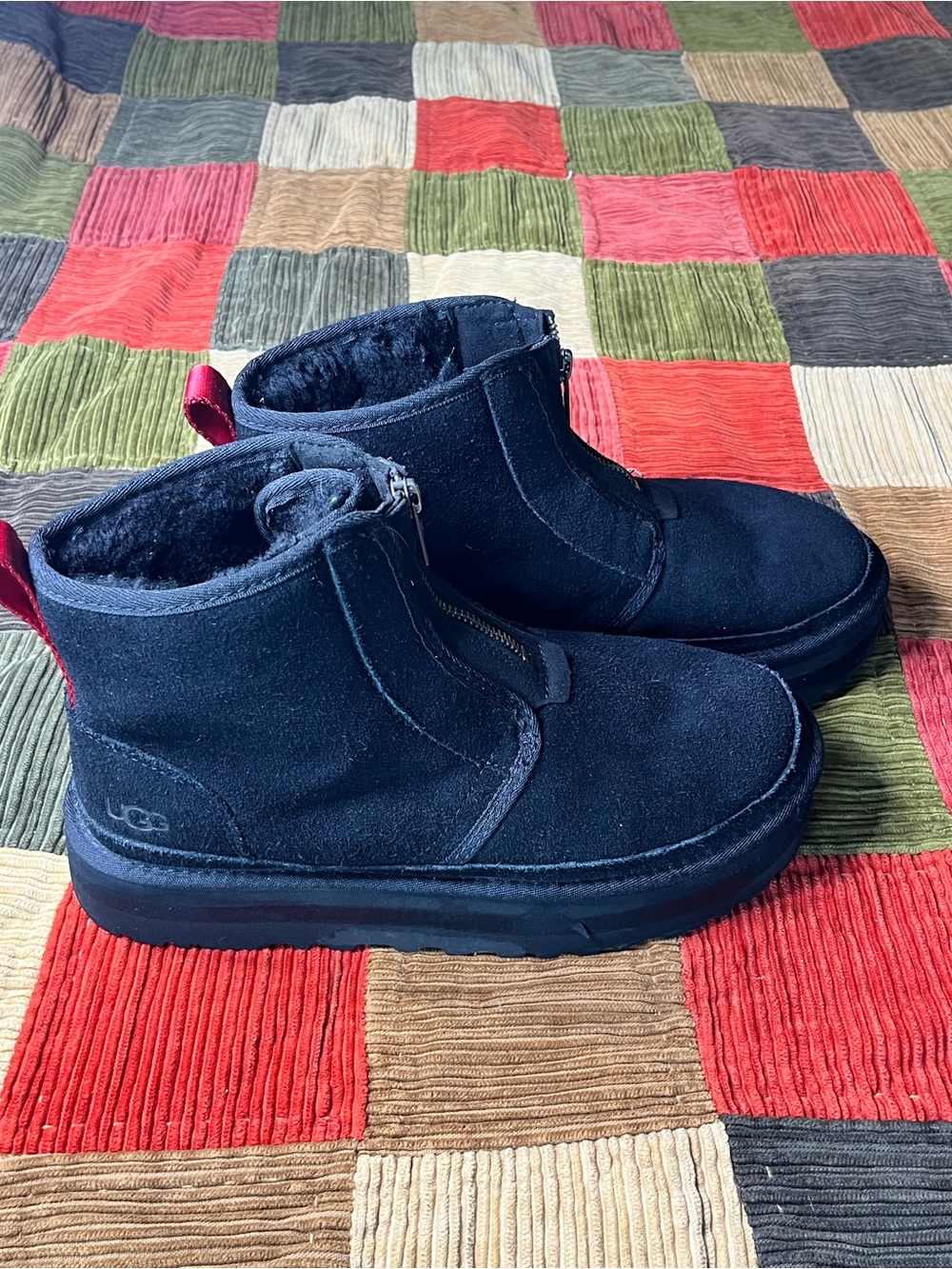 UGG Neumel Platform Zip Black Suede Boots
Women's Size 10 Style 1122677 - Picture 2 of 10